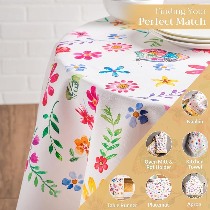 Maison d' Hermine Table Cloth Round Table 100% Cotton 63 Inches Tablecloth - Image 5
