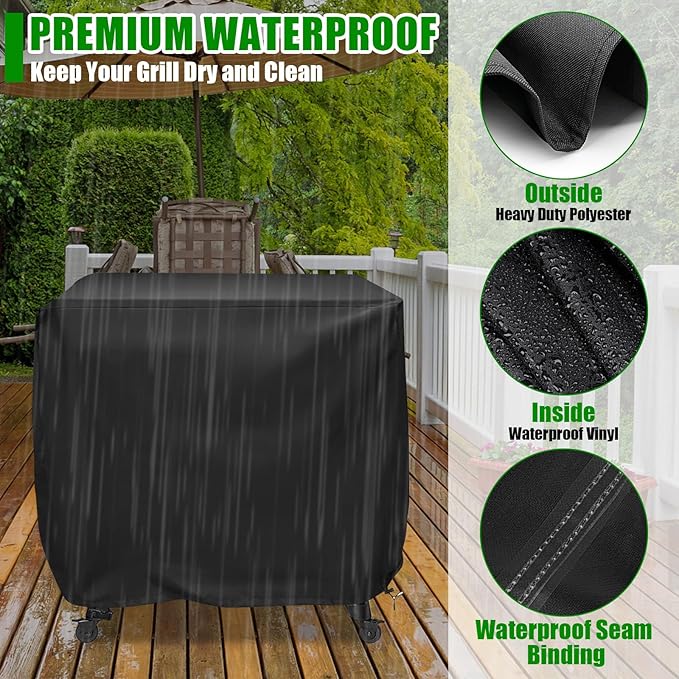 Grill Cover for Traeger Flatrock 3 Cooking Flat Top Propane Griddle, Heavy Duty - Image 4