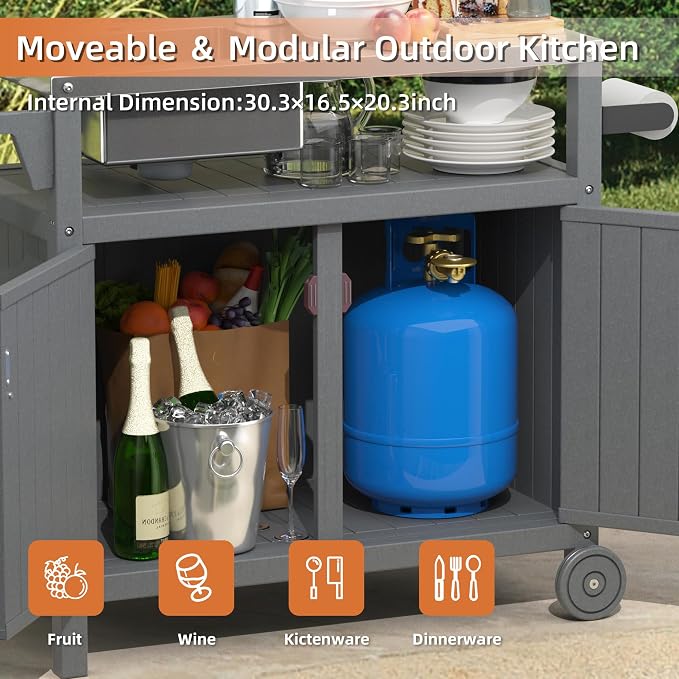 TORVA All in One Outdoor Grill Cart - Image 6
