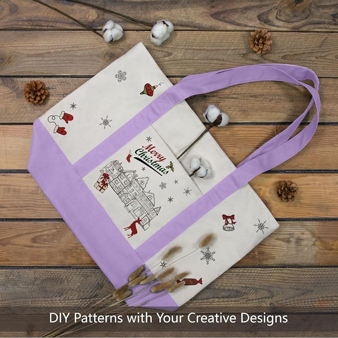TOPDesign 3-Pack Canvas Tote Bags - Image 3
