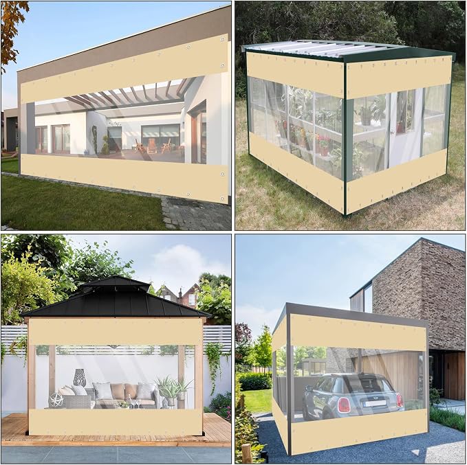 Clear Vinyl Curtains for Patio Enclosure, 23oz Heavy Duty Waterproof Anti-UV - Image 6