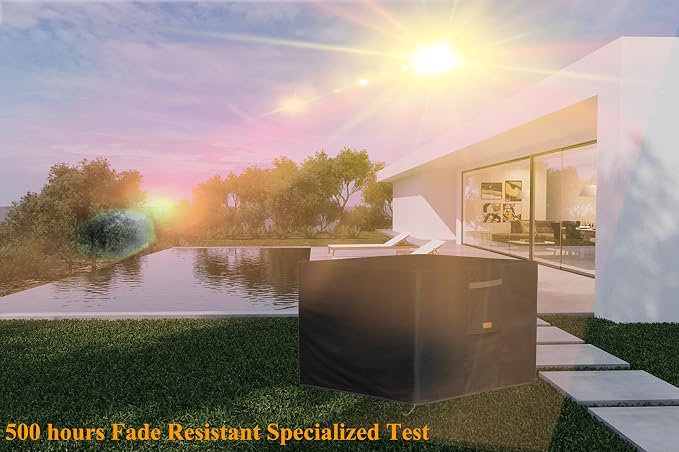 Fire Pit Cover 600D Heavy Duty Waterproof Fabric - Image 5