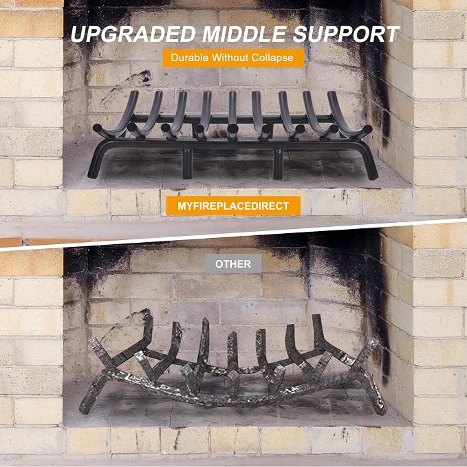 Fire Pit Grate - 23 Inch Fireplace Grate 3/4" Heavy Duty Firewood Stove Log - Image 2