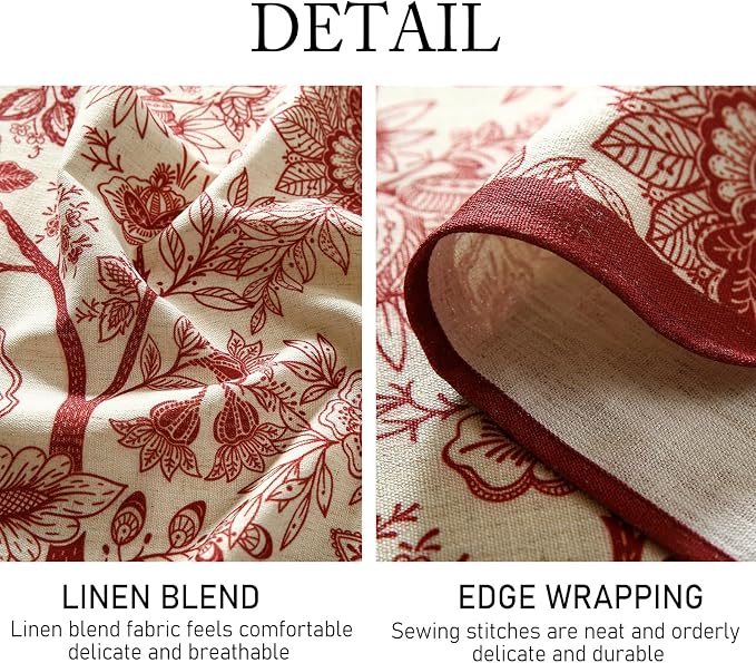 ISAENNE Designer French Linen Small Round Tablecloth, Durable Home Decor - Image 5