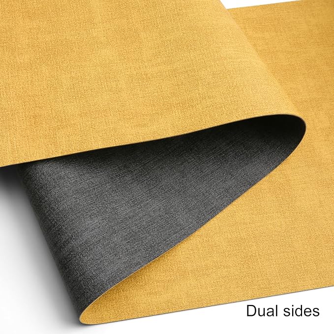 Table Runners 72 Inches Long, Dual-Sided Faux Leather Farmhouse Table Runner - Image 2