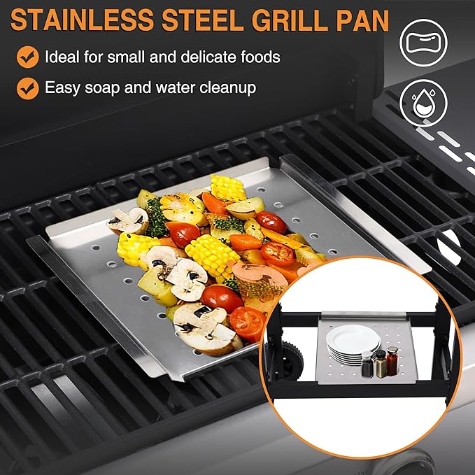 4 Burner Gas Grills Outdoor Cooking Propane Gas Grill BBQ Grill Portable - Image 3