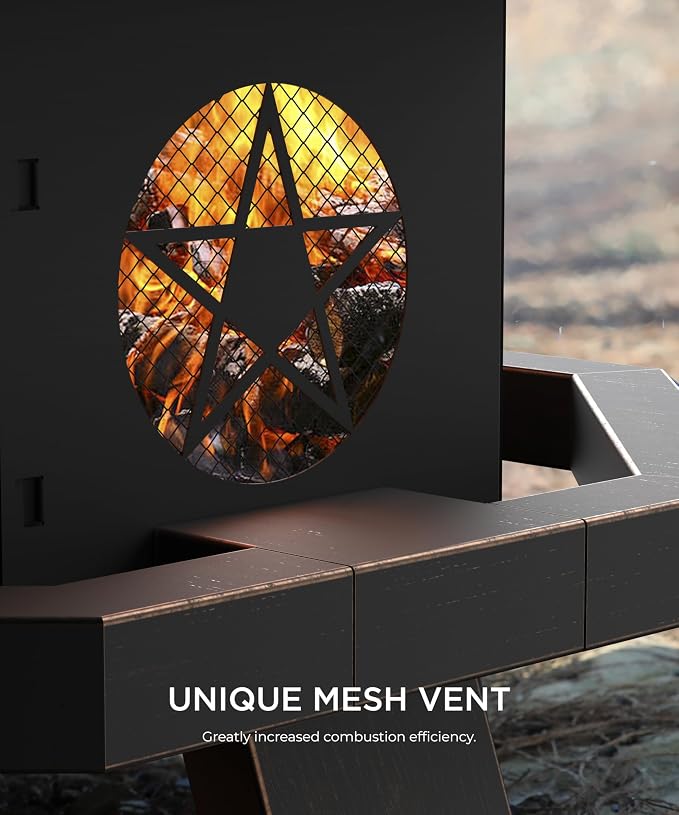 26 inch Fire Pit, Firepits for Outside Wood Burning Fire Pits - Image 4