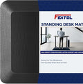 FEATOL Anti Fatigue Mats for Standing 2 Packs, 9/10 Extra Thick Ergonomic by FEATOL