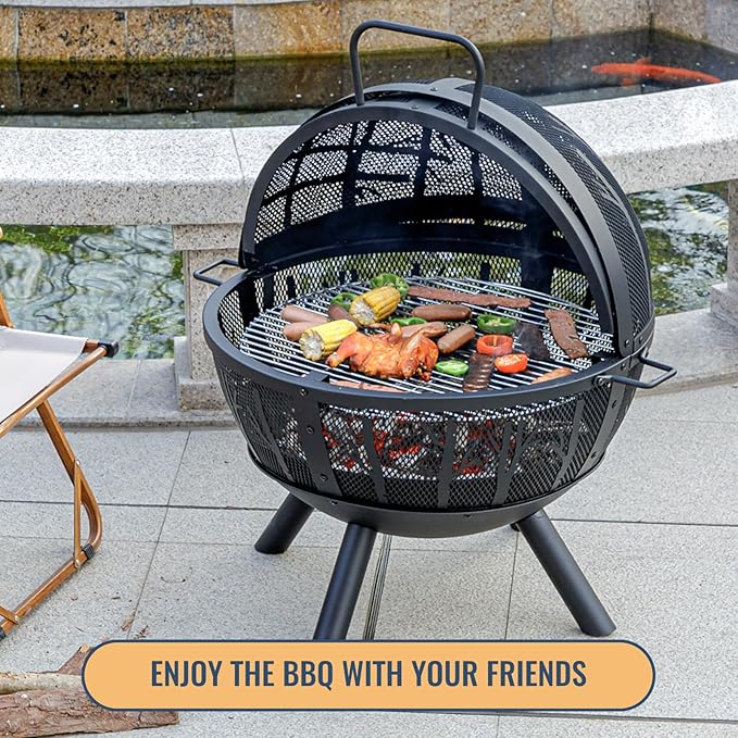 35 Inch Wood Burning Fire Pit - Image 4