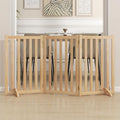 30" Height Tall Freestanding Pet Gate, Solid Wood Folding Safety Fence Wooden by Axeman