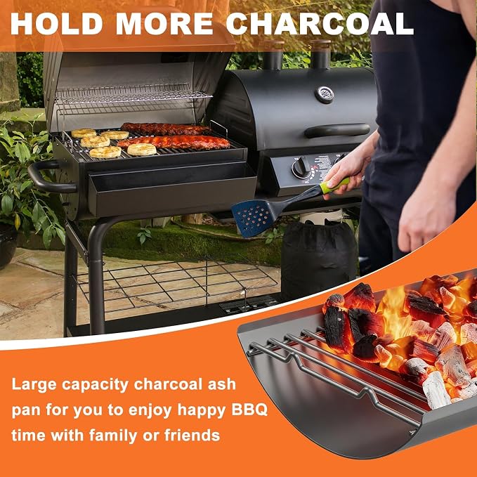 LS'BABQ 20" Ash Pan Charcoal Grill Replacement Parts - Image 3