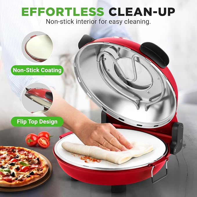 NutriChef Electric Pizza Oven | 1200W Countertop Pizza Maker - Image 6