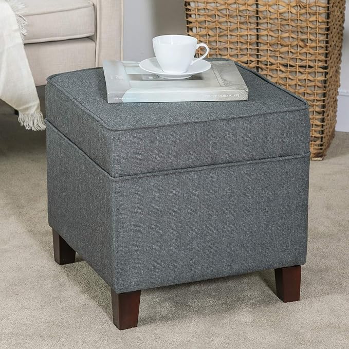 Adeco Chest and Footrest-Square Seat Storage Bench Ottoman - Image 2