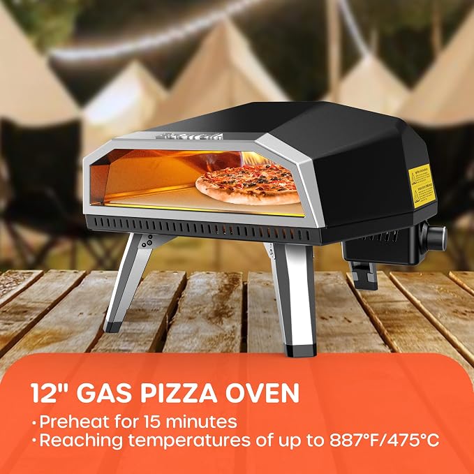 Ecowell Gas Pizza Oven – 12" Pizza Maker - Image 5