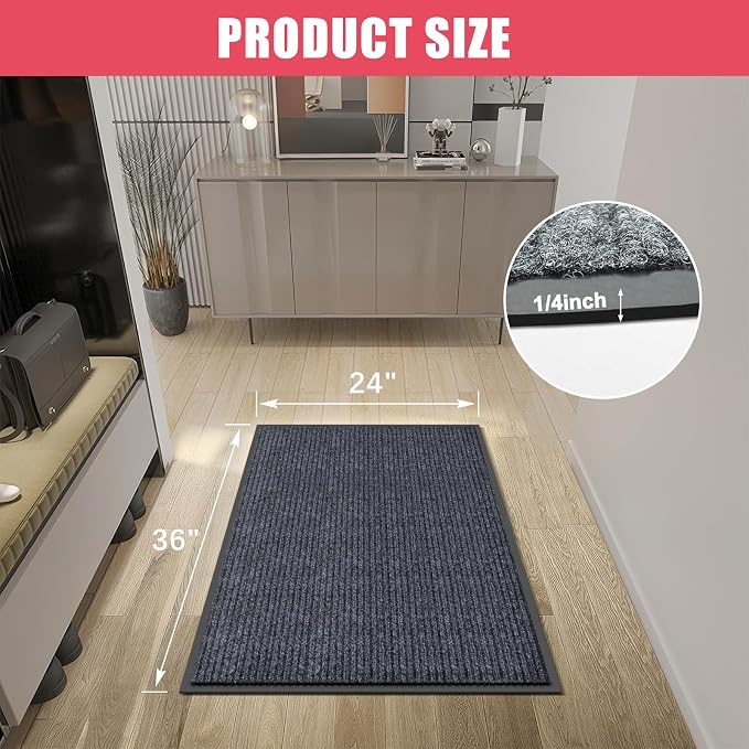 Kuyal Front Door Mat, Commercial Floor Inside Outside Entrance, Heavy Duty - Image 3
