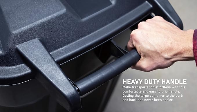 United Solutions 32 Gallon Wheeled Outdoor Garbage Can - Image 3