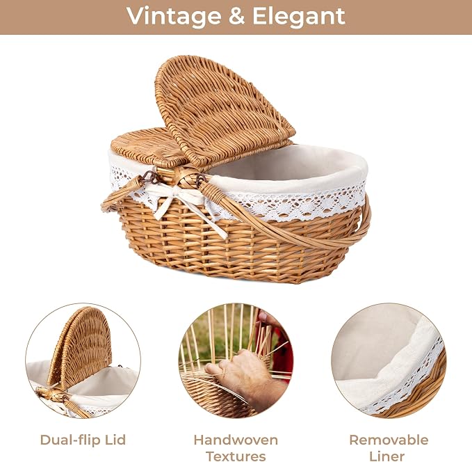 GRANNY SAYS Picnic Basket, Wicker Basket - Image 6