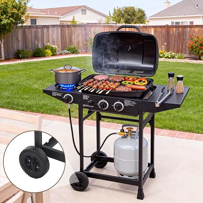 Unovivy 2-Burner Portable Propane Gas Grill - Image 6