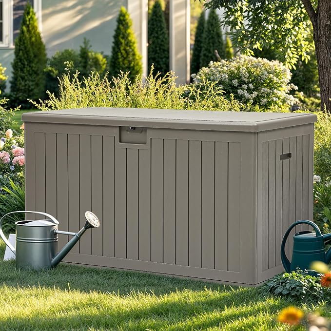 YITAHOME 200 Gallon Extra Large Deck Box, Double-Wall Resin Outdoor Storage Box - Image 3