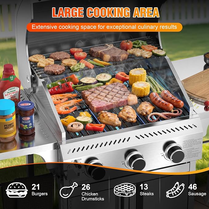 G31 Gas Grill, 3-Burner Gas Grill - Image 3