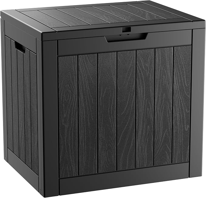 31 Gallon Outdoor Storage Deck Box Waterproof, Garden Tool, Backyard Cushion by WTFGO