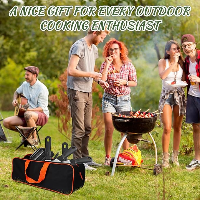 Barbecue Tool Set, 237 Piece Stainless Steel Griddle Kit with Storage Bag