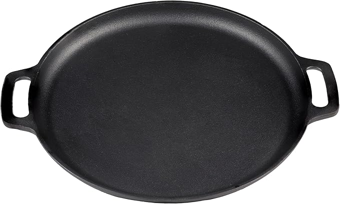 Sunnydaze 13.75-Inch Pre-Seasoned Cast Iron Pizza Pan by SunnydazeDecor