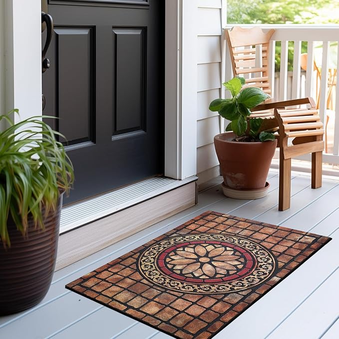 CHICHIC Rectangle Entrance Door Mat Large 18 x 30 Inch High Traffic Area Entry - Image 8