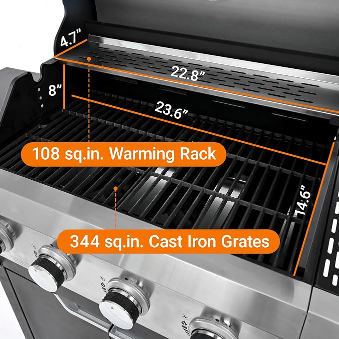 Zateety 4 Burner Propane Grill - Image 4