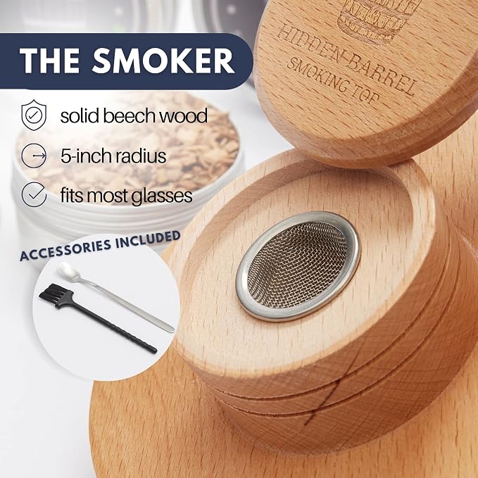 Whiskey Smoker Kits with Torch 4 Flavors Wood Chips Bourbon Cocktail Old - Image 4