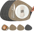 Placemats and Coasters, Washable Reversible Placemats Round Faux Leather by Chitomars
