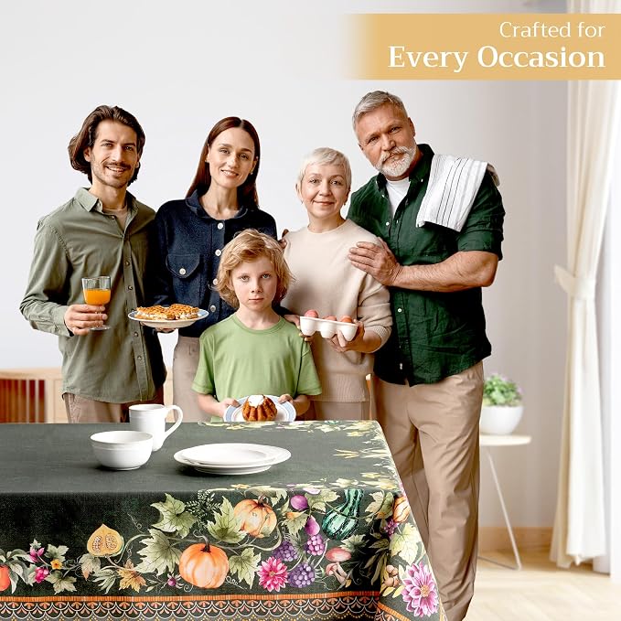 Maison d' Hermine Table Cloth Rectangle Table 100% Cotton 70 x 120 Inches Fall - Image 6