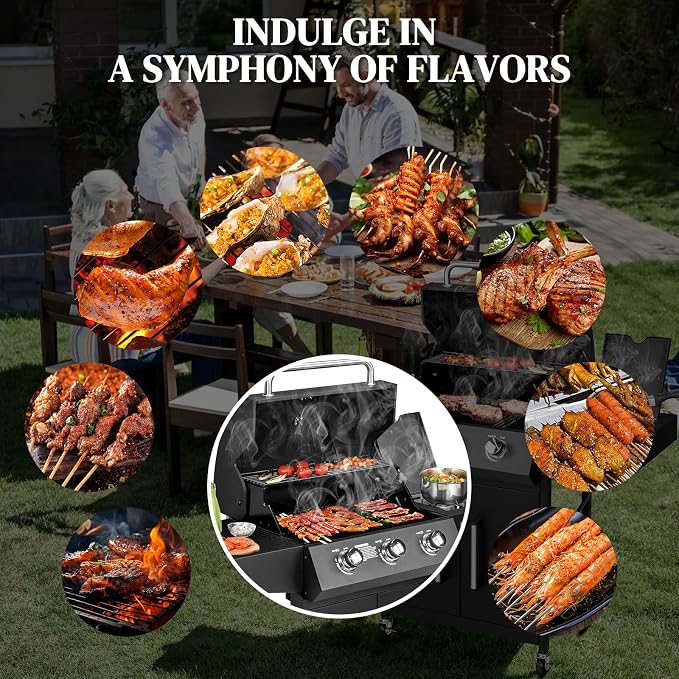 ROVSUN 3-Burner Propane Gas BBQ Grill - Image 5