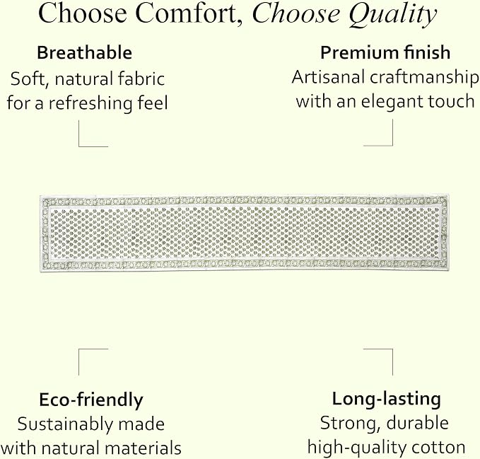 CPC Cotton Table Runner 16x72 Inch Block Printed Long Fall Table Runner - Image 7