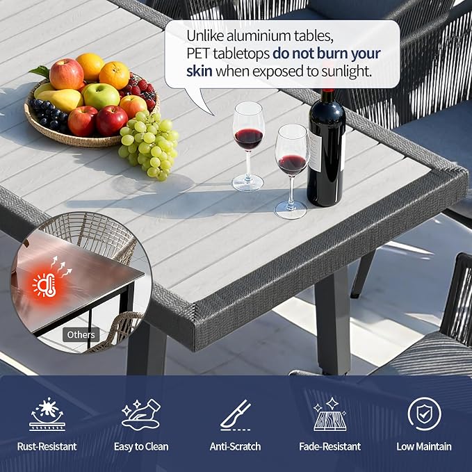 7 Pieces Patio Dining Set for 6 - Image 5