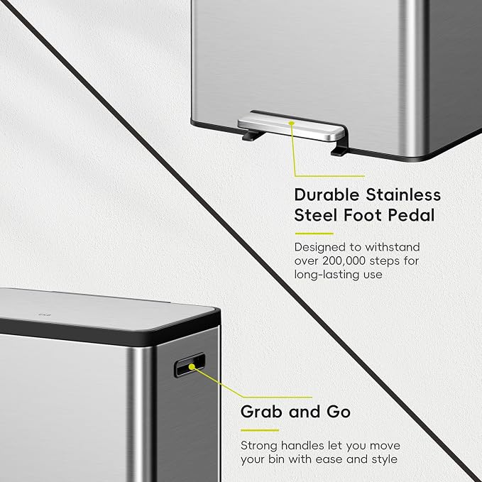 EKO EcoCasa II 36L+24L Dual Trash Can - Image 5