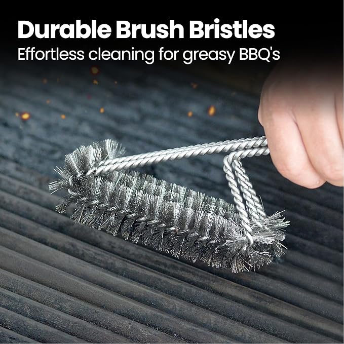 2-in-1 Stainless Steel Grill Brush Cleaning Kit, Grilling Accessories, - Image 5