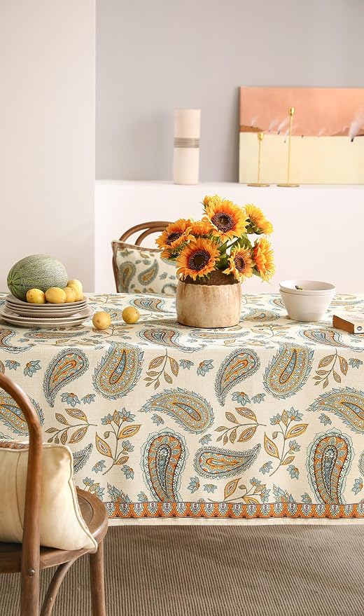 patdrea Designer French Vintage Small Square Table Cloth, Italian Floral - Image 6