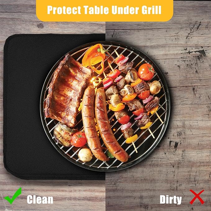 24" x 31" Rectangular Grill Mat, Fire Pit Mat Fireproof Under Grill Mat - Image 2