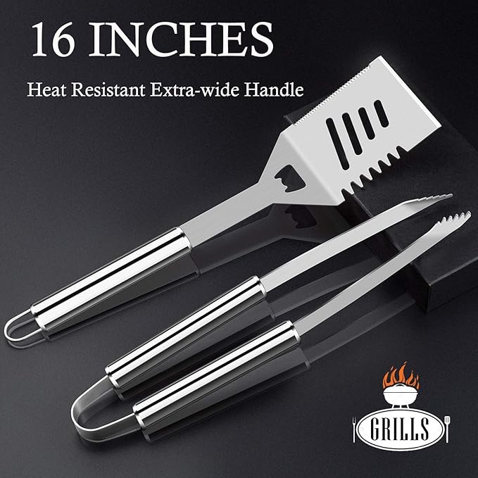 Barbecue Tool Set, 26-Piece Stainless Steel Grill Utensils with Aluminum Case