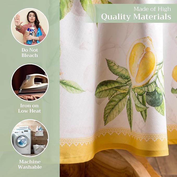 Maison d' Hermine Table Cloth Round Table 100% Cotton 63 Inches Tablecloth - Image 3