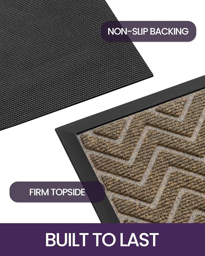 DEXI Front Door Mat Outside Entrance, 2x3 ft Rubber Entry Doormat Heavy Duty - Image 6