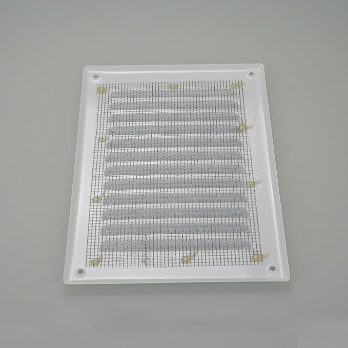 Square Ventilation Grille / 5" x 7" Inch Inside Measurement/White Metal Air - Image 4