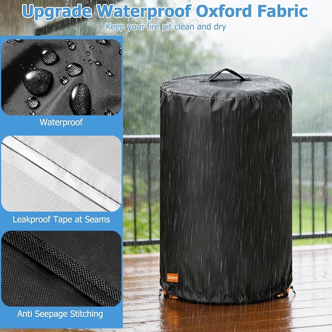 Cover for Ninja Fireside 360 Fire Pit, Outdoor Heavy Duty 600D Waterproof Cover - Image 3
