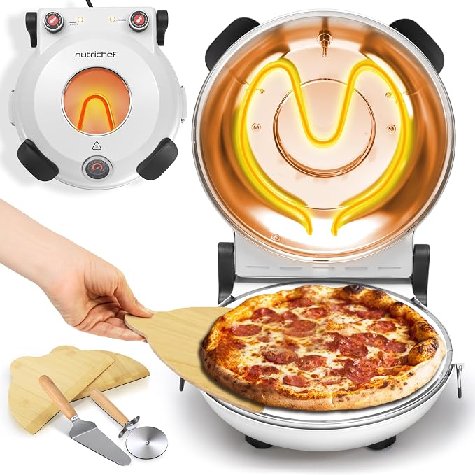 NutriChef Electric Pizza Oven | 1200W Countertop Pizza Maker by NutriChef%E2%84%A2Kitchen