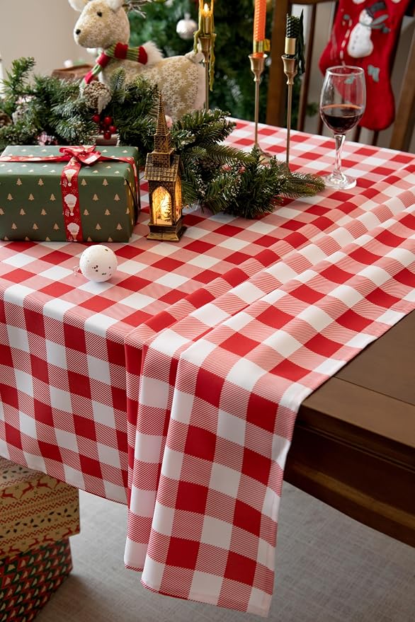 Waterproof Plaid Tablecloth Fabric - Image 9