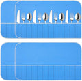 4 Pieces Anti Tarnish Silver Storage Bags silverware Blue Holder by Saintrygo