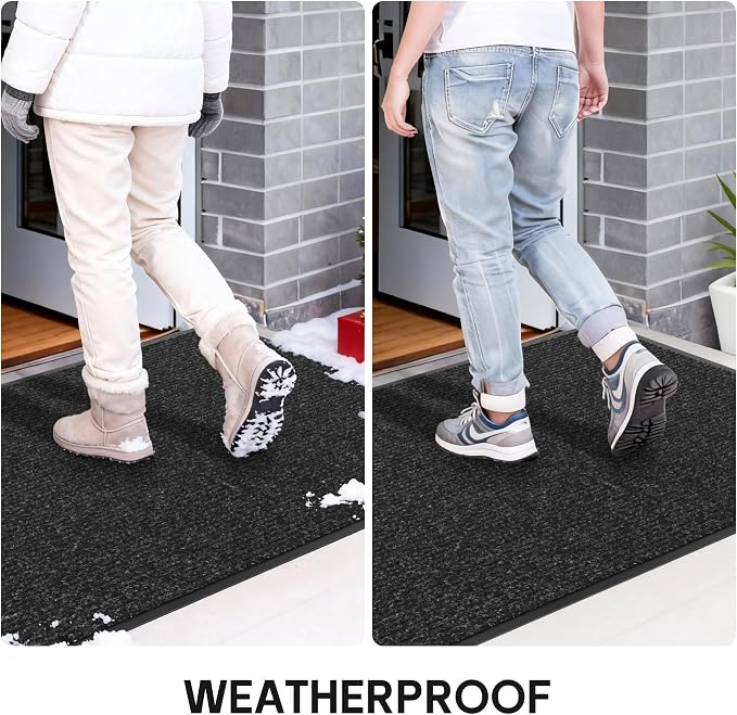 Front Door Mat Indoor Outdoor Entrance, Non-Slip Absorbent Entryway Mat - Image 3