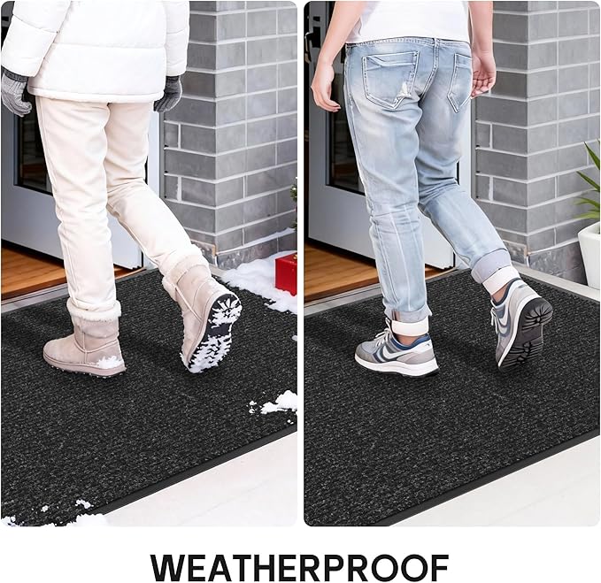 Front Door Mat Indoor Outdoor Entrance, Non-Slip Absorbent Entryway Mat - Image 3