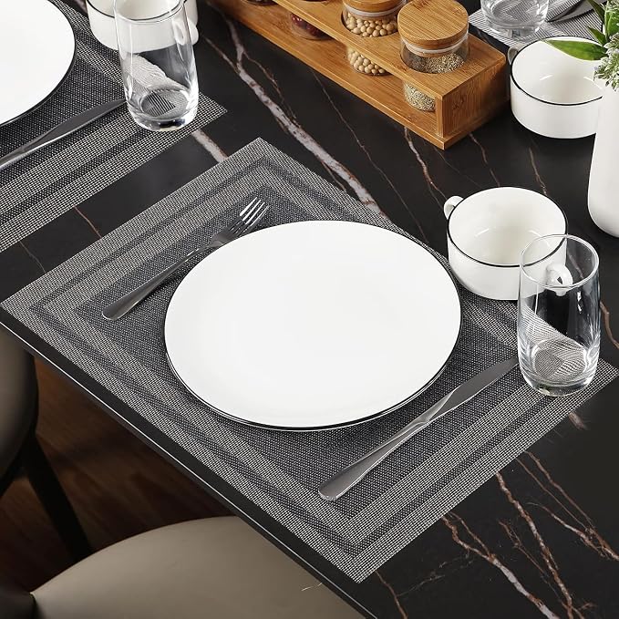 Placemats Set of 8, Vinyl Woven Non Slip Table Mats - Image 5